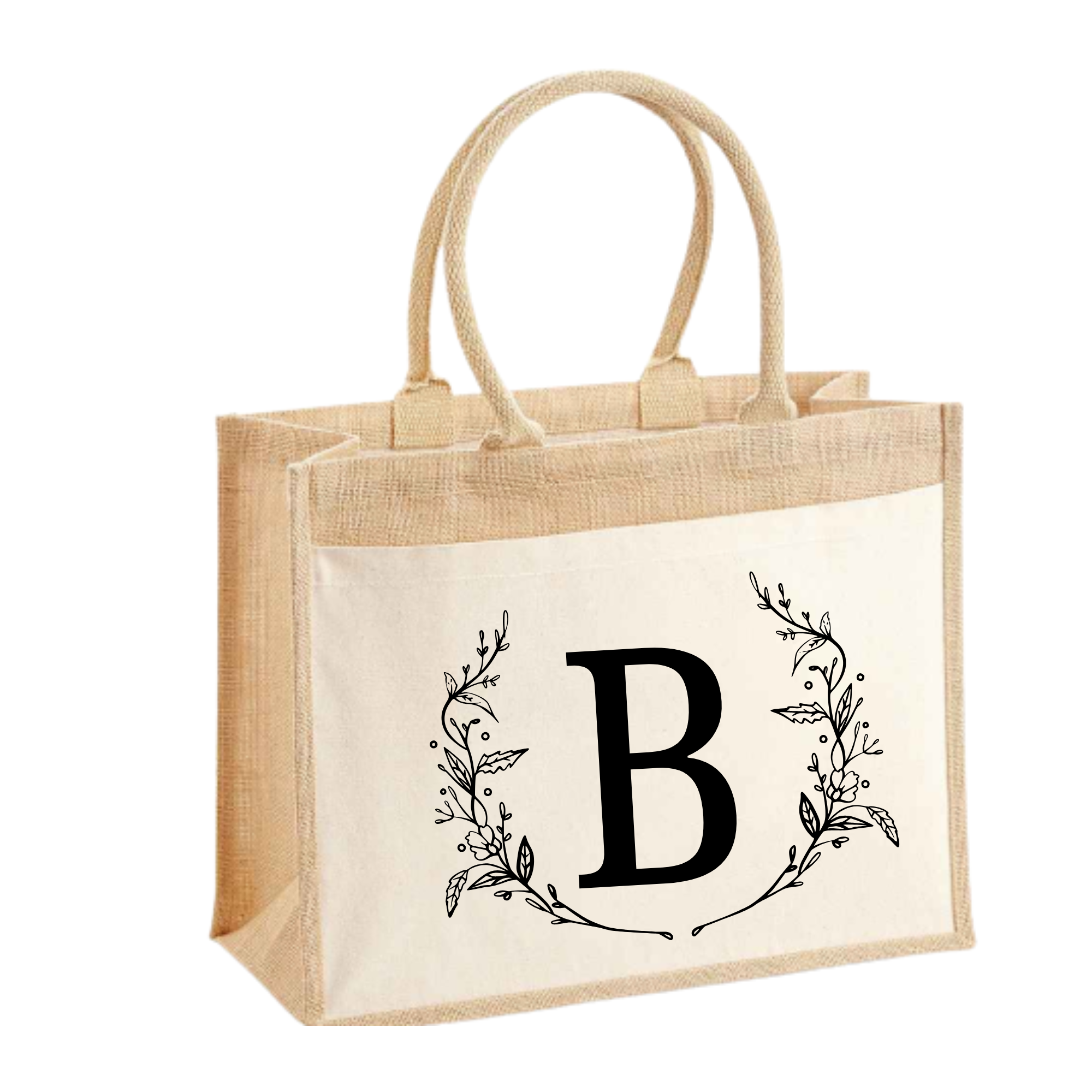 Jute and Cotton Tote Bag