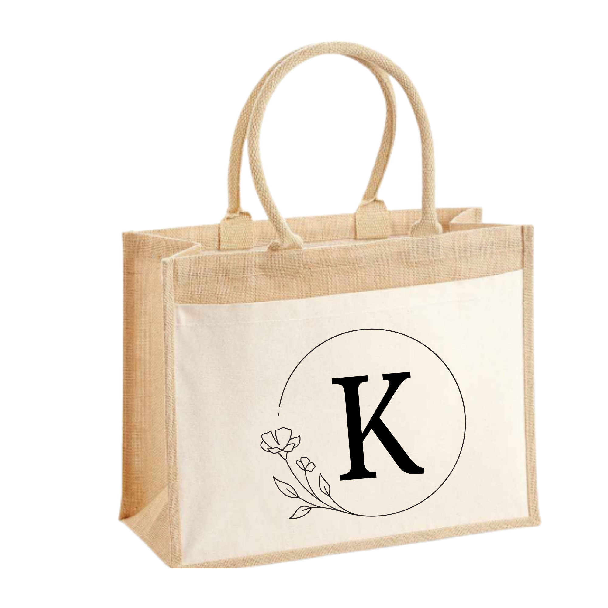 Jute and Cotton Tote Bag