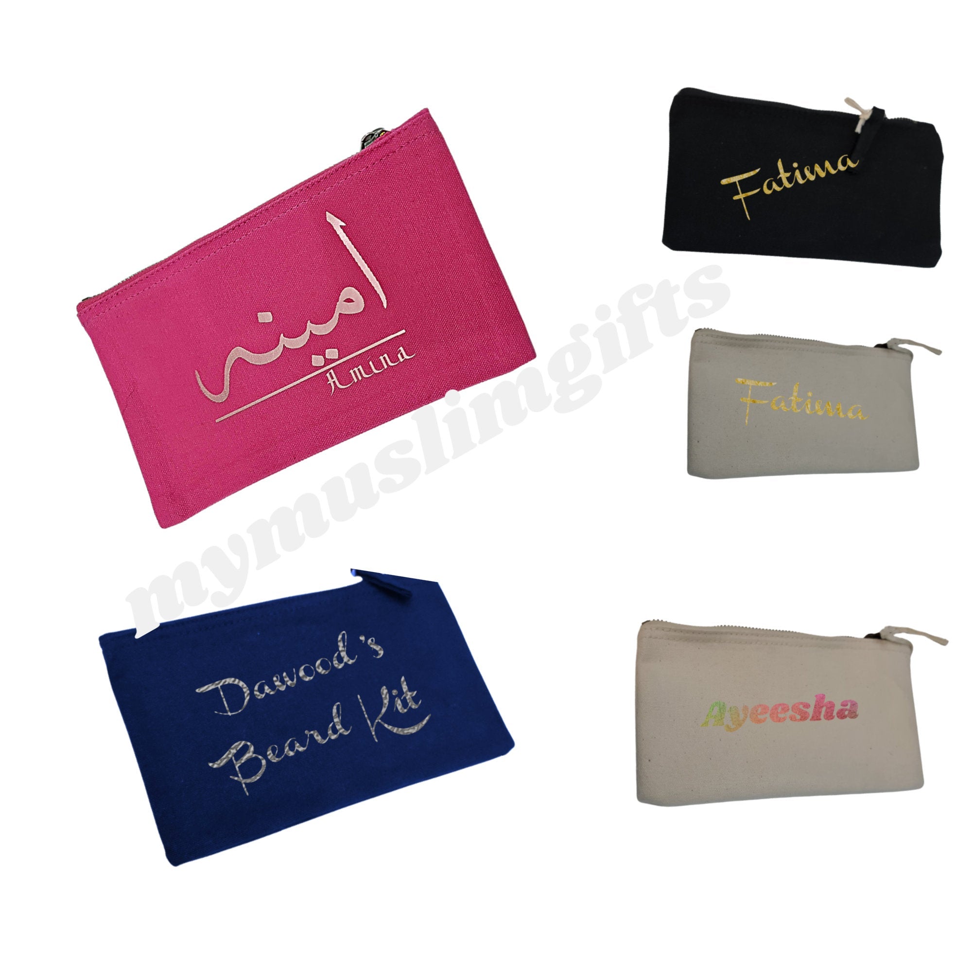 Personalised Arabic Caligraphy Makeup Bag-Purse Pencil Case