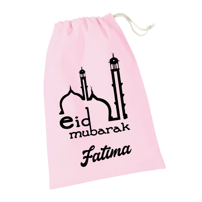 Pink Eid Mubarak Gift Stuff Sack