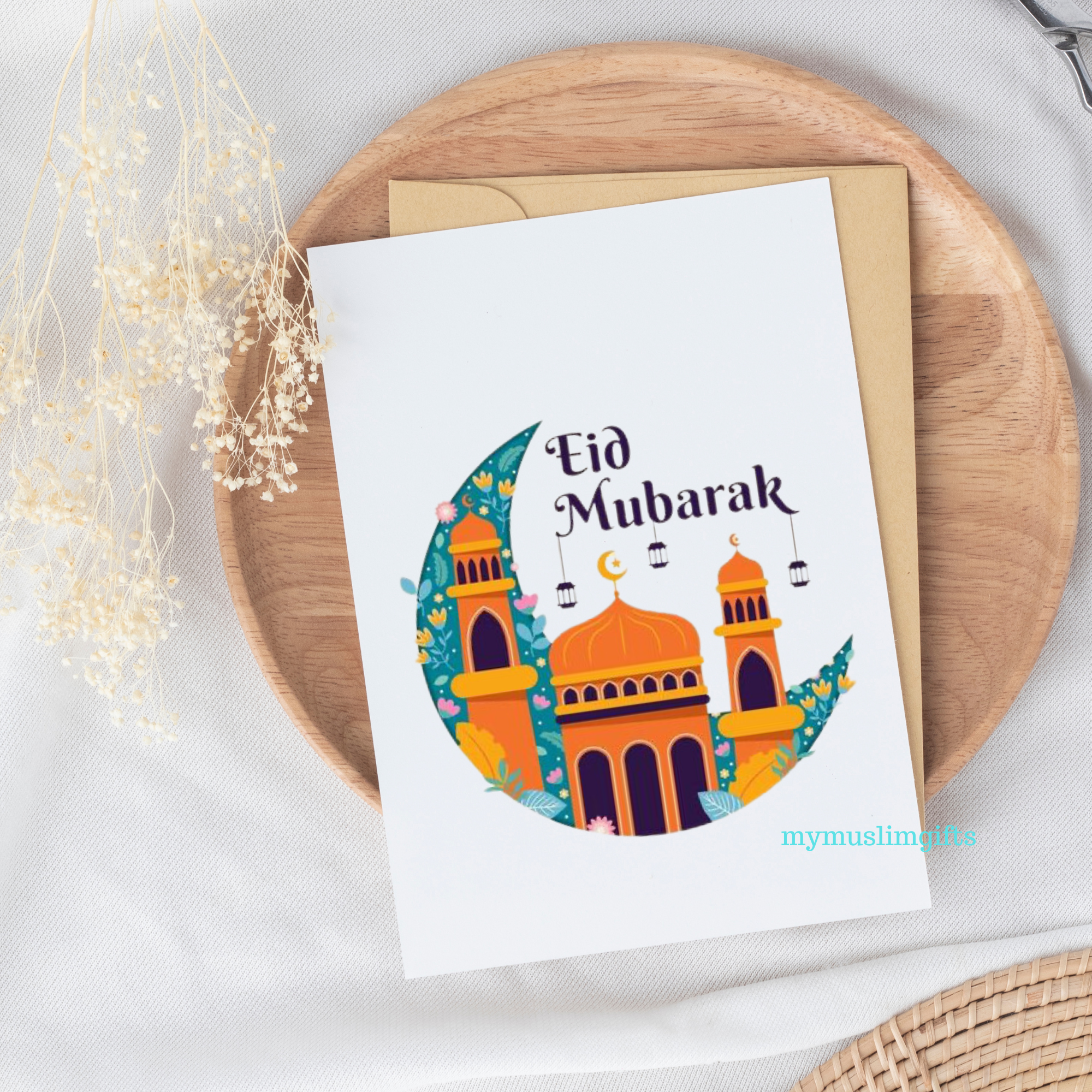 Eid Mubarak Colourful Greeting Card
