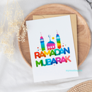 Ramadan Mubarak  Colourful Greeting Card