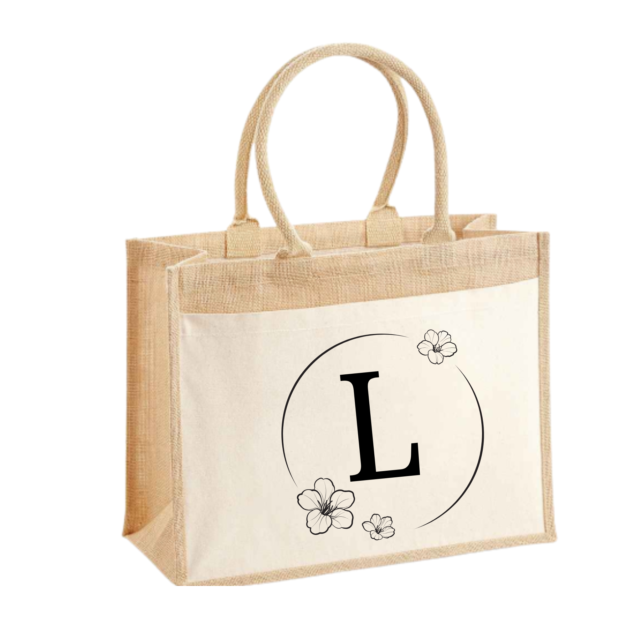 Jute and Cotton Tote Bag