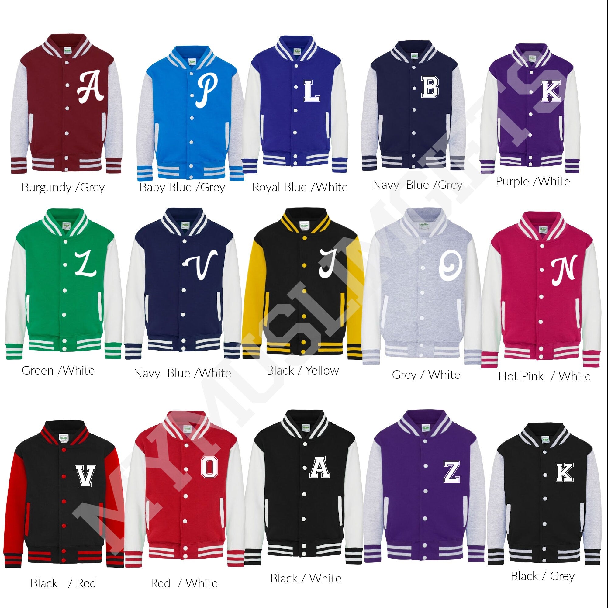Adult Unisex  Personalised  Varsity Jacket