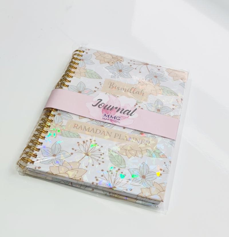 Pastel Flowery Ramadan Planner & Journal -30 days Daily Ramadan Planner A5 55 Pages -Dua -Quran Tracker for Adult and Teens