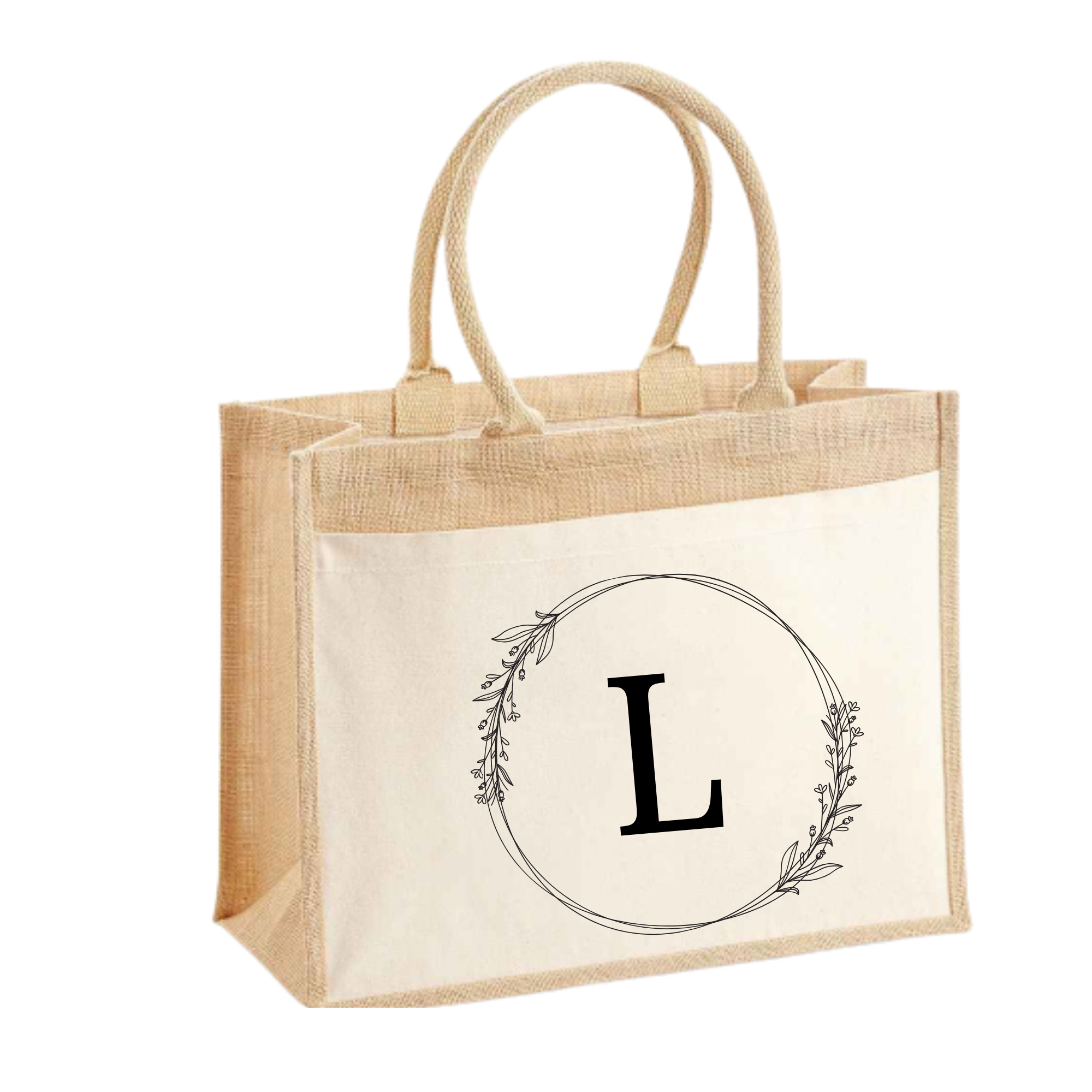 Jute and Cotton Tote Bag