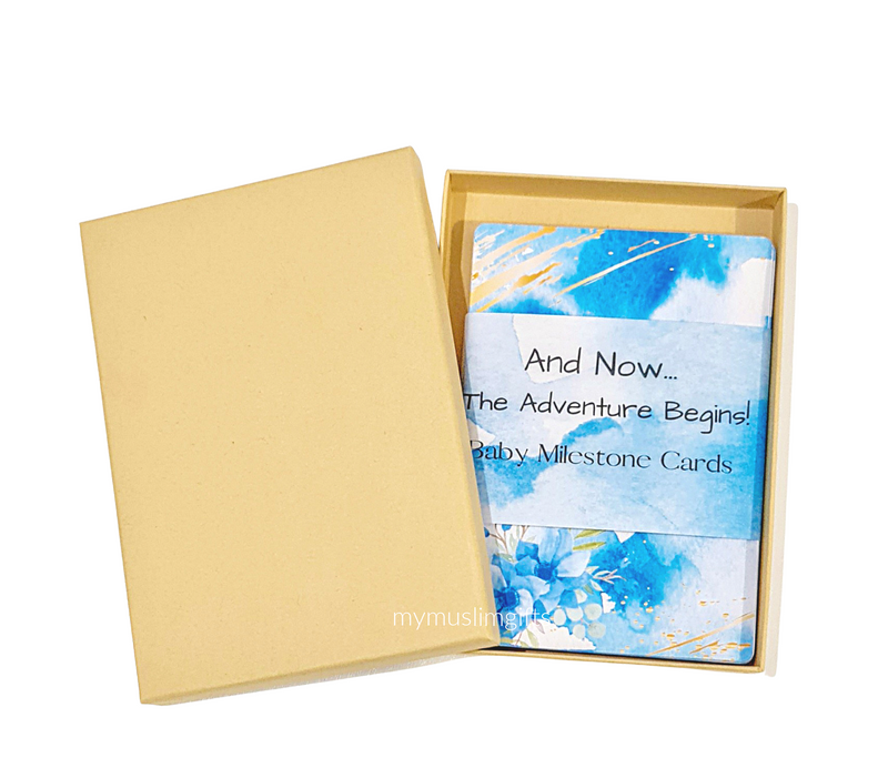 Blue Flower Milestone Cards