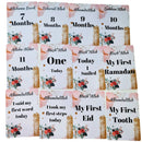 Pink Gold and Flower Islamic Baby Milestone  Cards , Baby Girl Baby Keepsake Milestone Cards,Arabic Milestone Cards, Muslim Milestone Cards