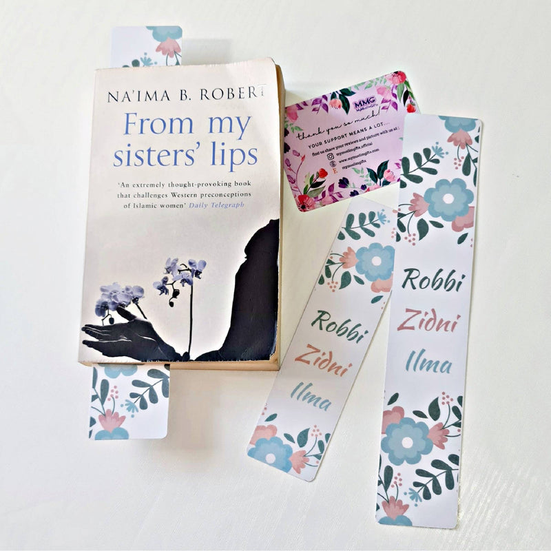 Islamic Bookmark Robbi Zidni Ilma | Double-sided bookmark | Waterproof