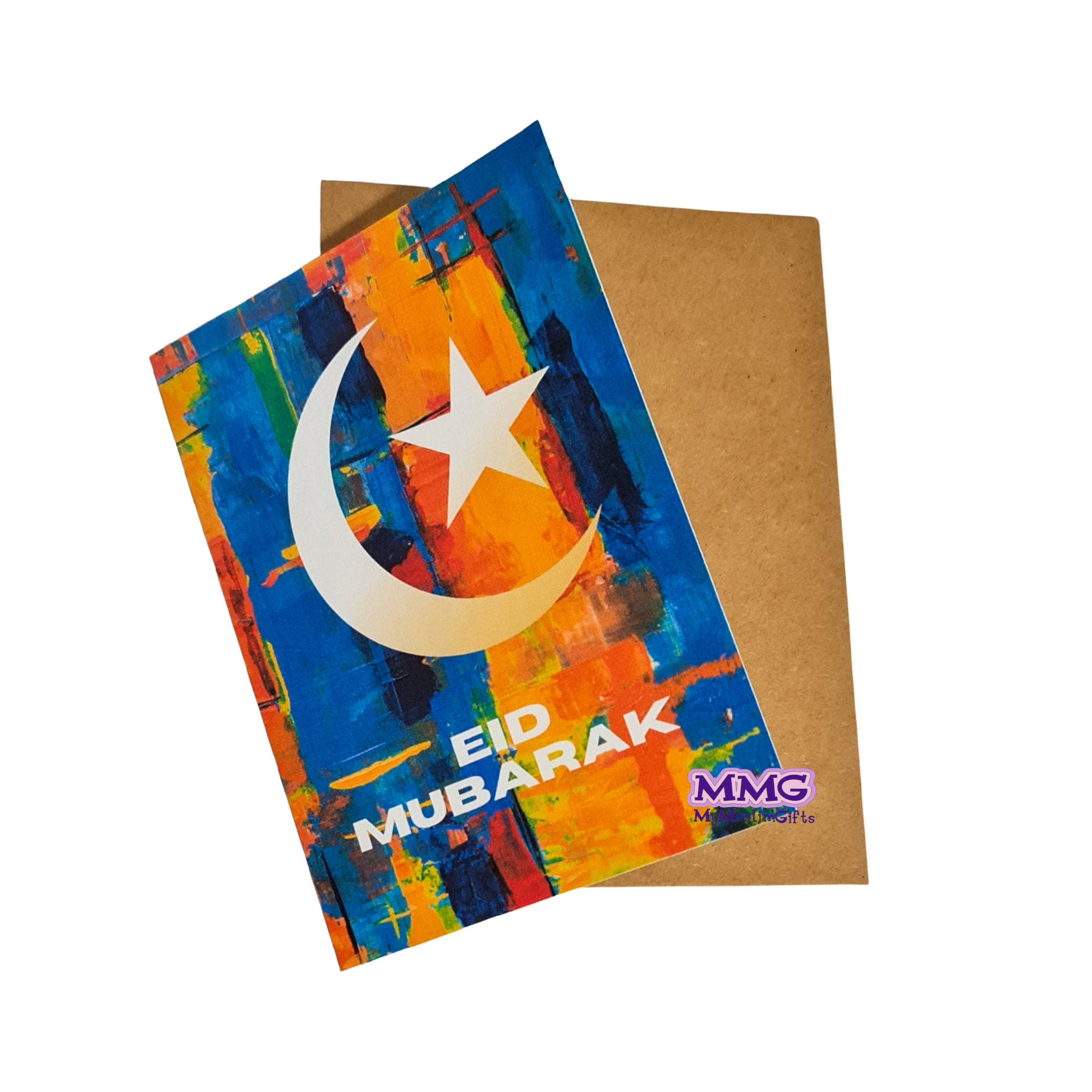 Abstract Eid  Mubarak  Greeting Card | Muslim Greeting Card| Muslim Card | Islamic Thank You Greeting Card |  card